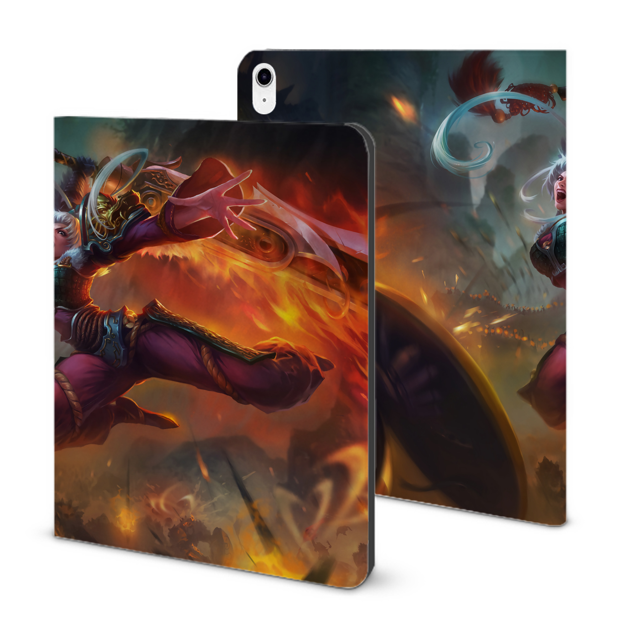（画像用） リーグ・オブ・レジェンド League of Legends LOL IPad ケース ブック型 PUレザー TPU 耐衝撃 軽量 薄型 ペン収納なし 全面保護 IPad 各モデル対応